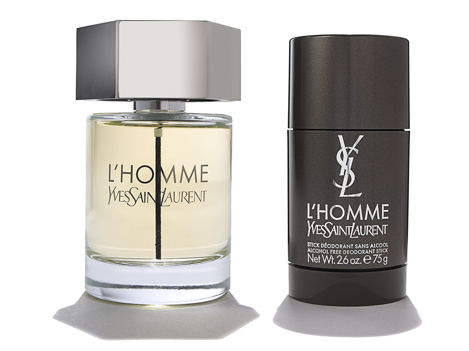 Yves Saint Laurent men's fragrance on a clean white background. Product photography by Jason Guffy.