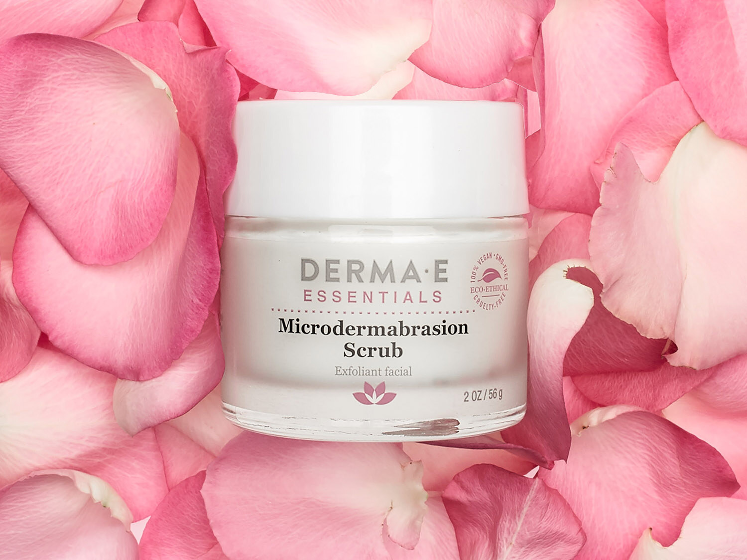 Derma-E microdermabrasion scrub skincare product photography for e-commerce and beauty advertising. Jason Guffy Photography.